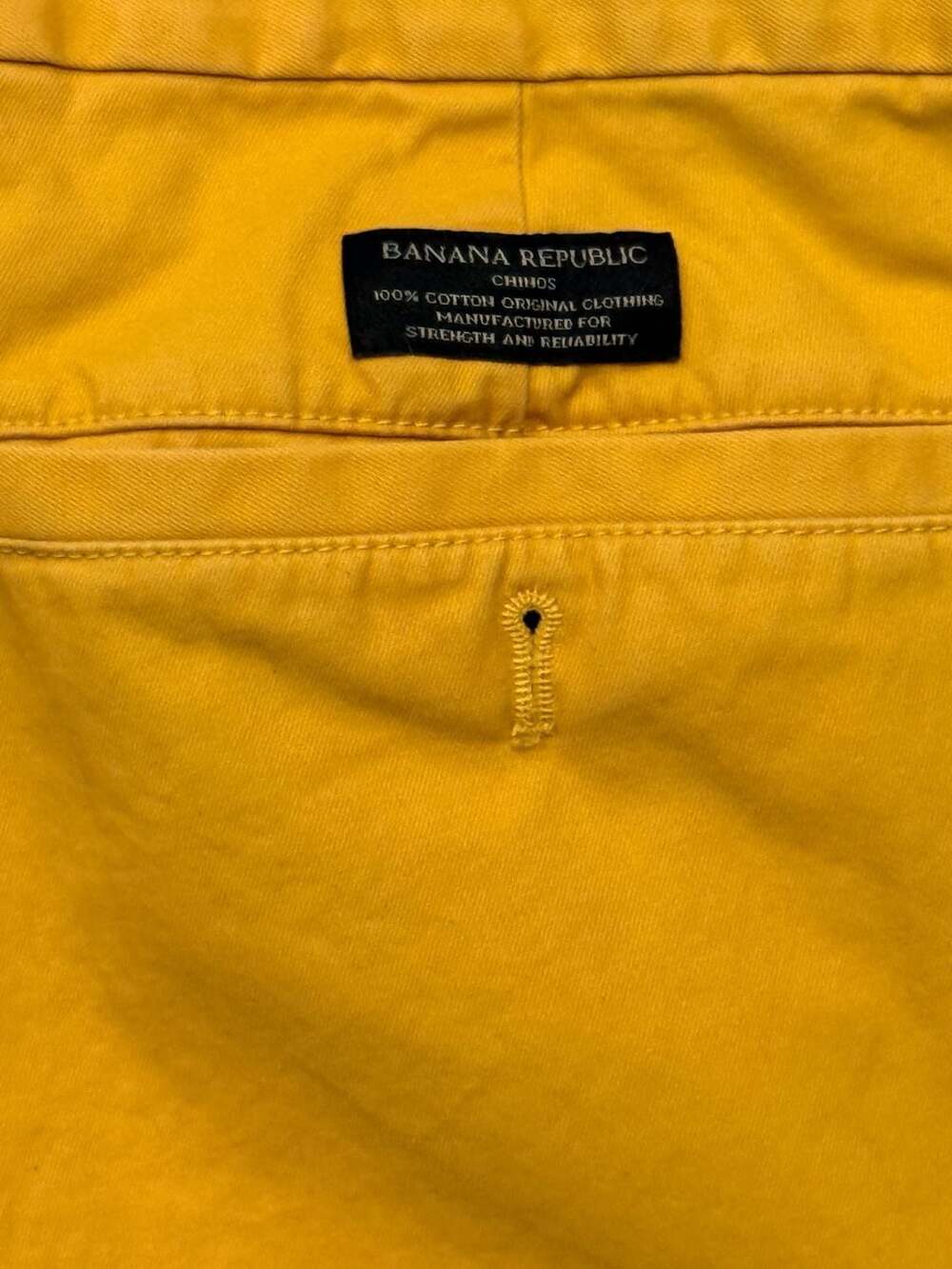 Banana Republic Emerson Chino Pants Men's 35x32 Yellow Cotton - Picture 5 of 8